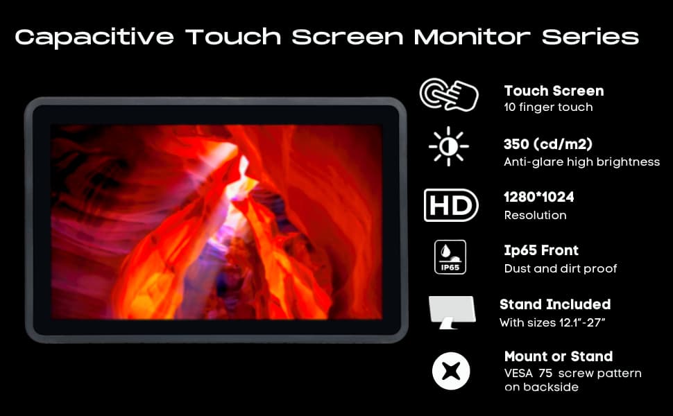 13.322 Monitor Call Outs pichi 13.3’’ Capacitive Touchscreen Monitor - Image 4