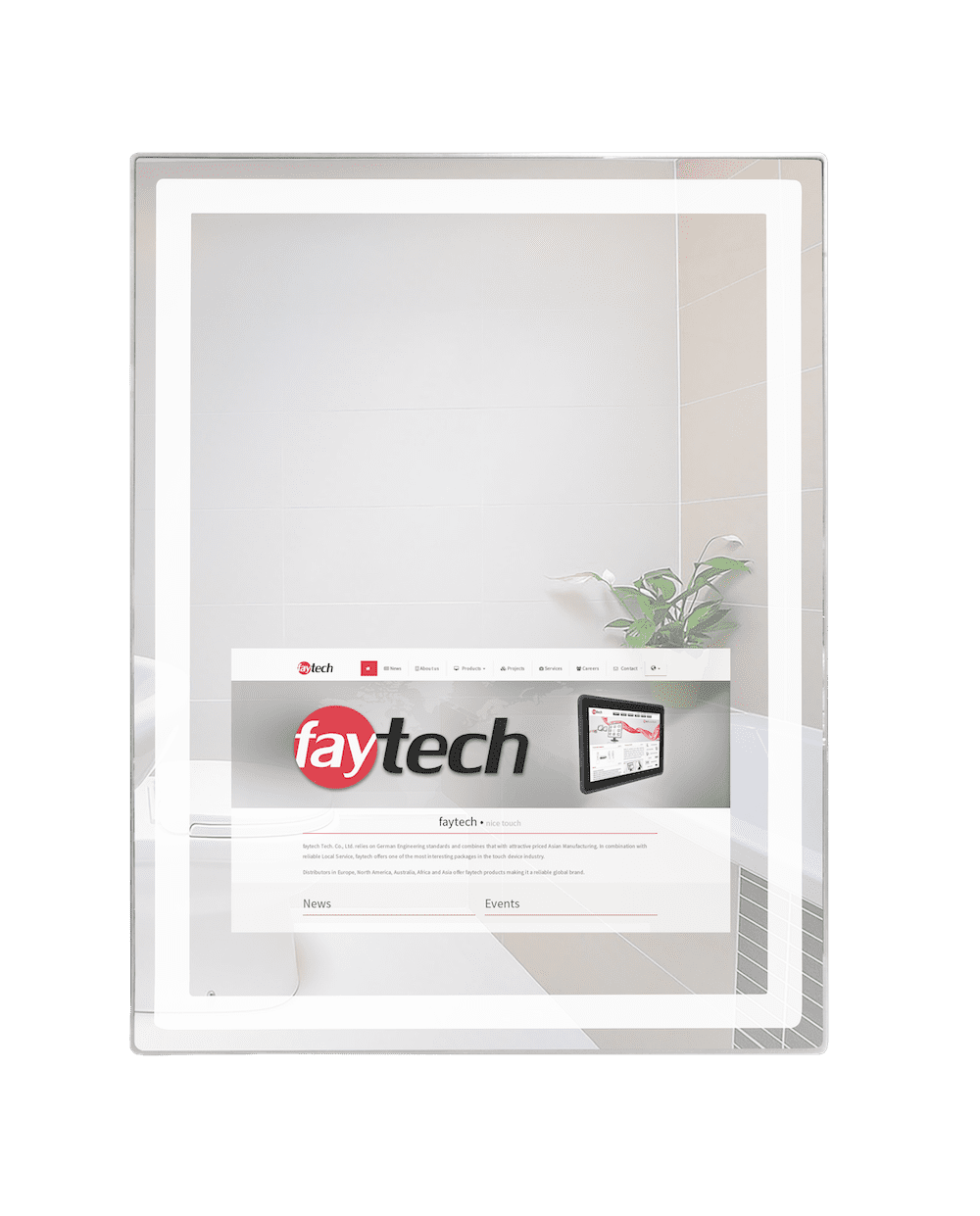 FT156V40MIRROR front 32″ Mirror Kiosk