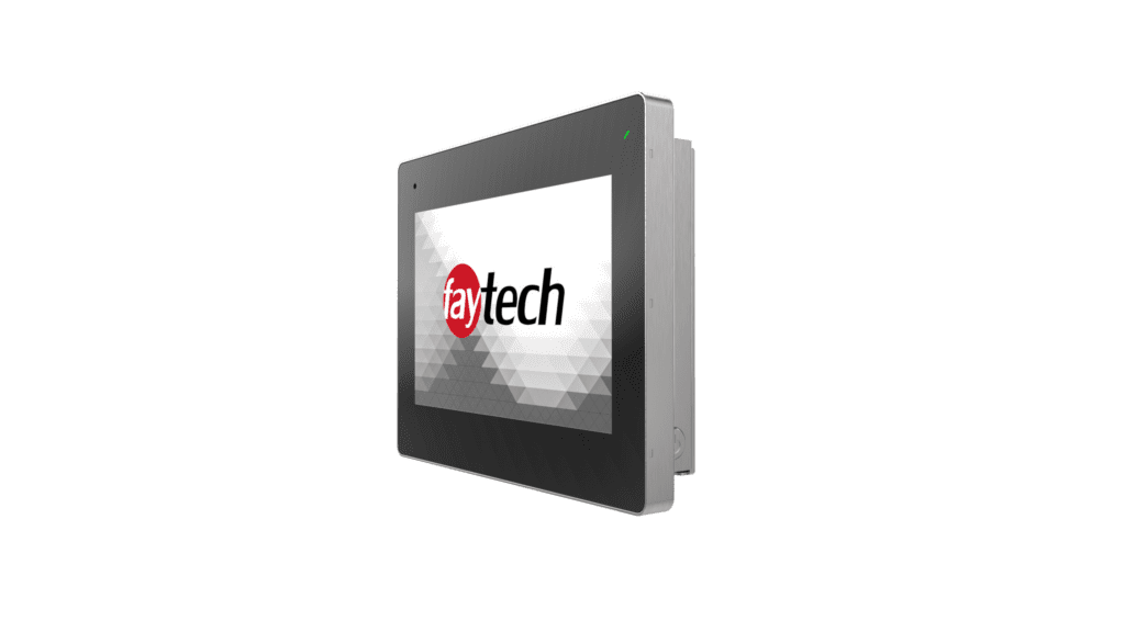 IP65 TPC EHL Front Left Angle.4348 1 faytech high brightness touch screen PC