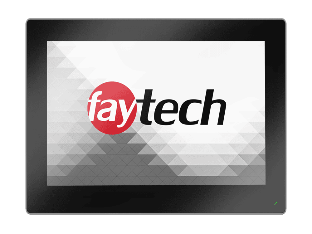 FT15TMACAPOB front 15 inch aluminum frame capacitive touchscreen monitor — front view